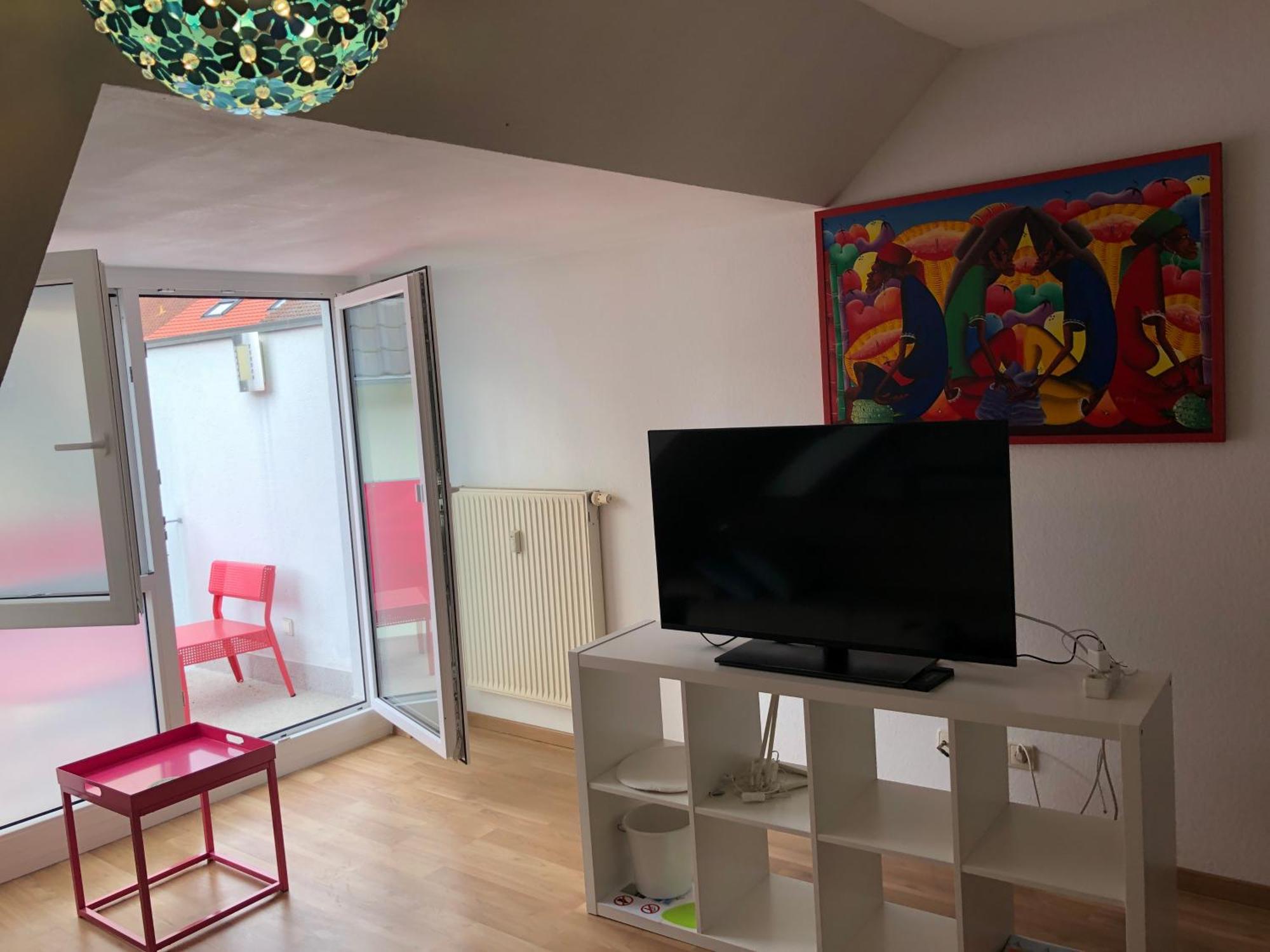 Studio Ochsenfurt Mit Sonnigem Balkon Luaran gambar